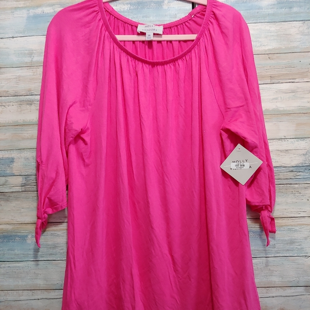NWT Elastic neck Tie Sleeve Tee 2X
